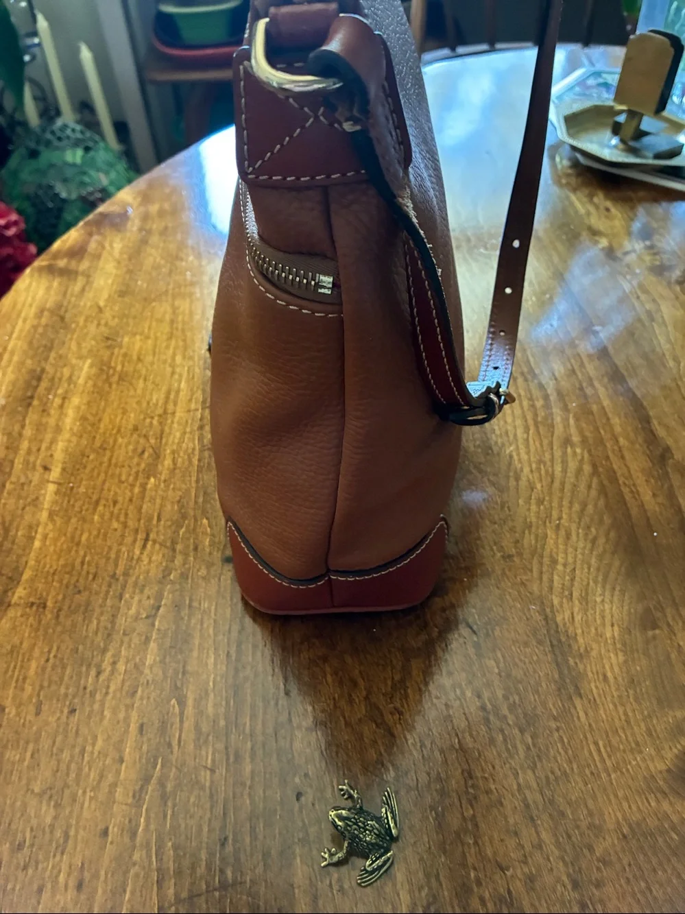 Dooney & Bourke Bag Caramel Italian Pebbled Leather